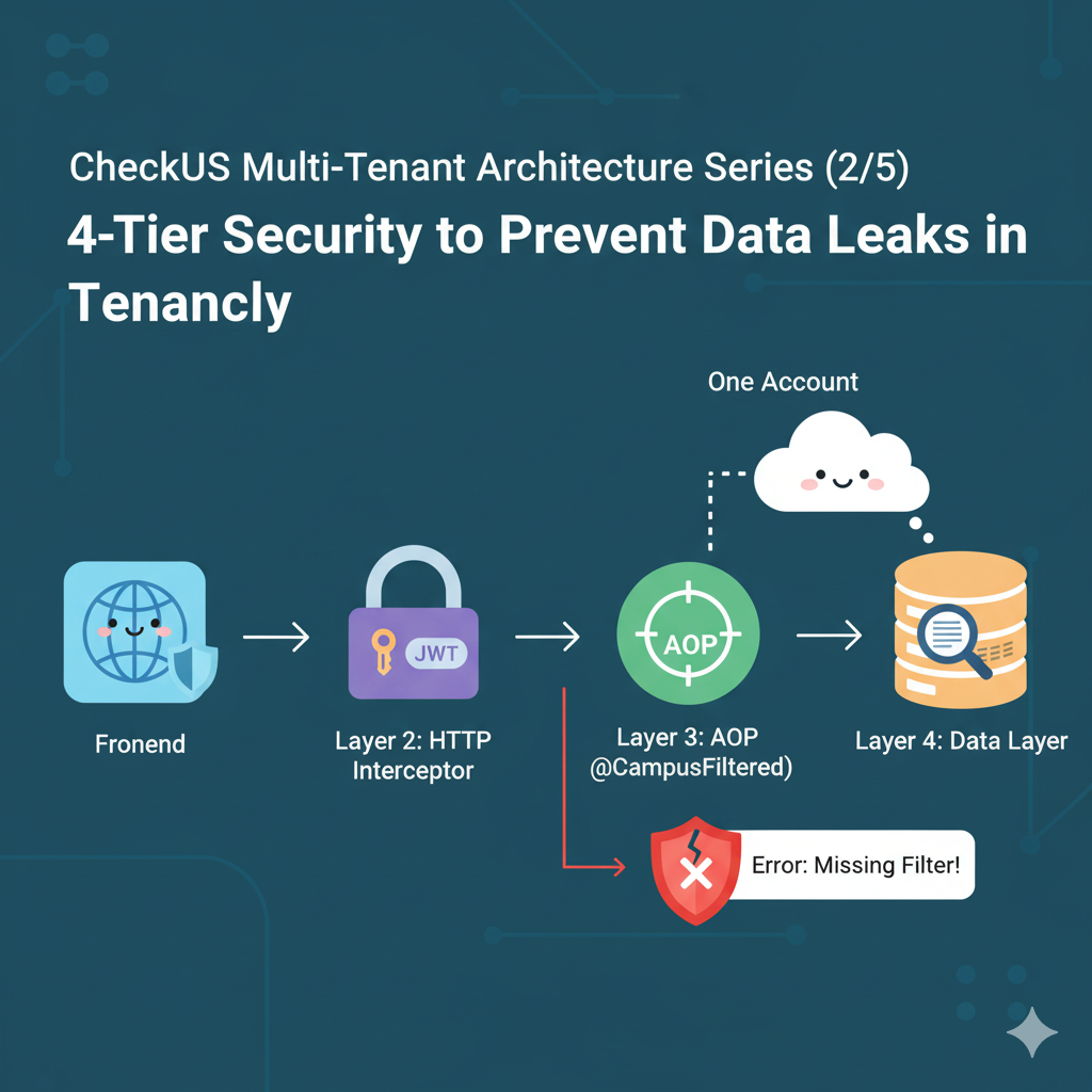 멀티테넌시에서 데이터 유출 막는 4-Tier 보안 아키텍처