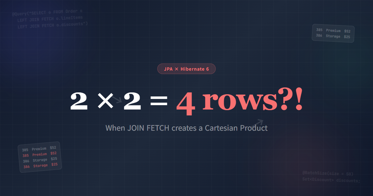 Why You Should Never JOIN FETCH Multiple Collections in JPA — A Cartesian Product Bug in Practice