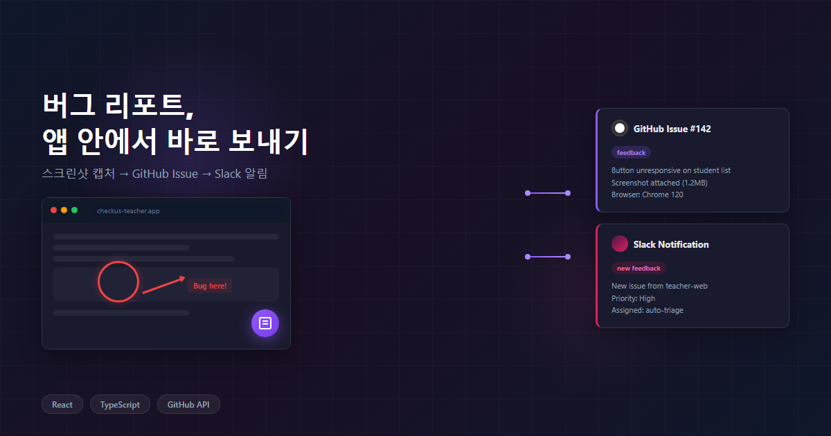 QA팀이 없어서 앱 안에 피드백 버튼을 만들었다