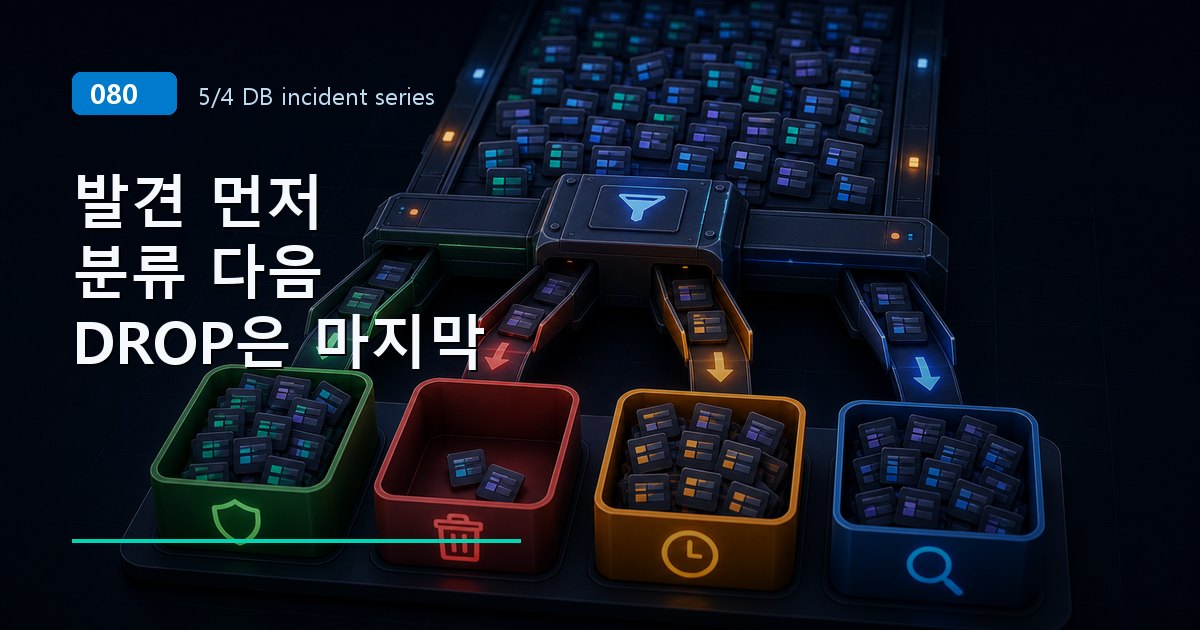 anti-pattern 124곳 발견, DROP은 19개 — 나머지를 그대로 둔 이유
